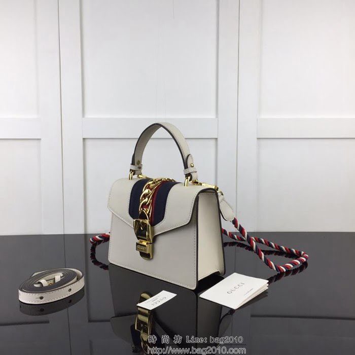 GUCCI古馳 新款 專櫃品質 原單 470270 白色 手提 單肩 斜挎包HY1325